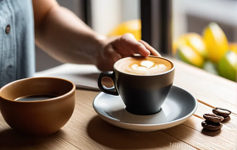 바리스타 교육 프로그램 비용 - **Prompt:** A diverse group of young adult students, both male and female, intensely focused during ...